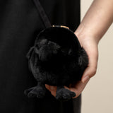 Chubby Crow Plush Keychain – Cute Round Black Raven Bag Charm & Backpack Accessory | Gothic Aesthetic Plushie Gift