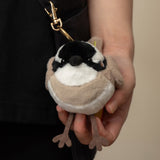 Chubby Light-vented Bulbul Plush Keychain | Cute Round Bird Bag Charm & Fluffy Animal Accessory Gift for Bird Lovers