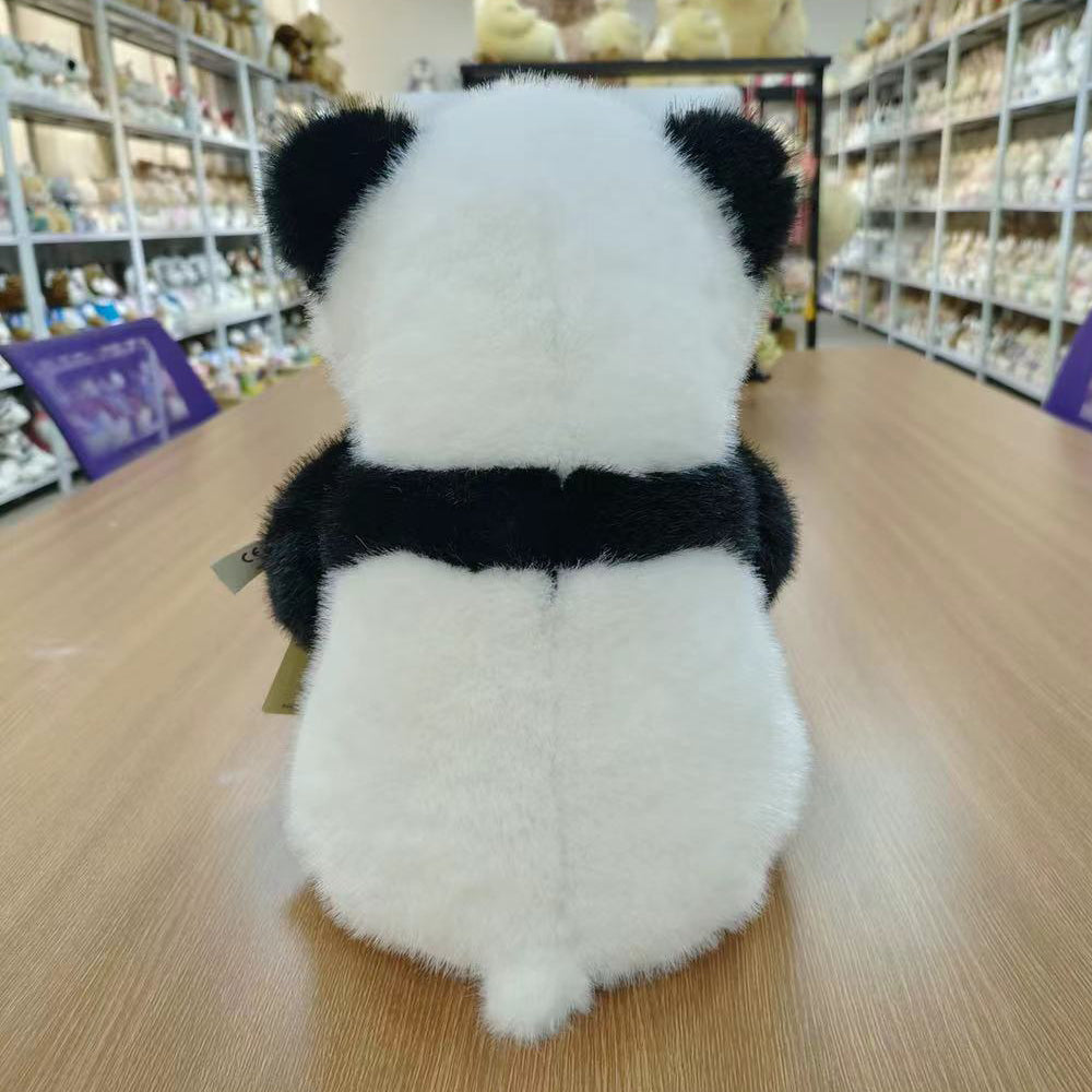 Realistic Stuffed Panda Plush Toy, Lifelike Sitting Panda Plushies