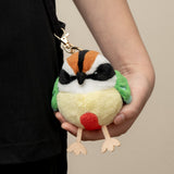 Adorably Grumpy Fairy Pitta Plushie Bag Charm - Chubby Little Rainbow Bird Keychain & Backpack Buddy