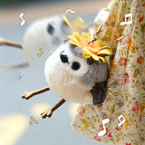 Mini Goldcrest Bird Stuffed Plush Keychain, Bag Charm with Sound