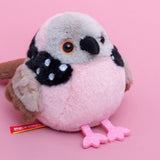 Cute Spotted Dove Plushie Bag Charm - Shake to Sound Interactive Bird Stuffed Toy & Keychain