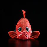 15" Realistic Alfonsino Plush Toy – Lifelike Red Deep-Sea Fish Stuffed Animal