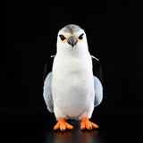 Realistic Black-winged Kite Plush Toy - Lifelike Bird Stuffed Animal, Soft Raptor Plushie