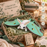 Luna Moth Plush Toy - 13.8" Realistically Detailed Moth Stuffed Animal with Embroidered Wings, Cottagecore & Nature Lover Gift