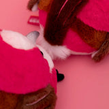 Chirping Pallas’s Rosefinch Plush Keychain – Interactive Bird Bag Charm & Cute Backpack Clip (No Batteries Required, 5.5")