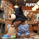 Thief Puppy Stuffed Animal Plush Toy, Funny Dog Plushies