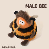 Chubby Male Bee Plush Toy, Funny Drone Plushies