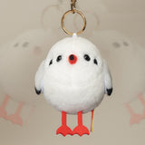 Funny Squeaking Black-Headed Gull Plush Keychain - No Battery Shaking Sound Red-Billed Seagull Bag Charm