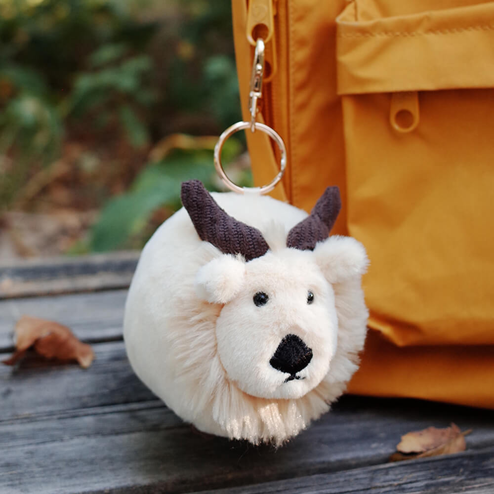 Chubby Stuffed Takin Bag Charm, Animal Keychain