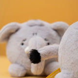 Chubby Elephant Plush Keychain – Cute Soft Stuffed Animal Bag Charm & Backpack Clip | Kawaii Pocket Buddy Gift