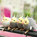 Cute Cockatiel Stuffed Animal Bag Charm with Sound Parts and Magnet