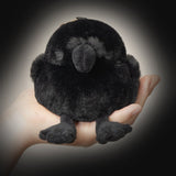 Chubby Crow Plush Keychain – Cute Round Black Raven Bag Charm & Backpack Accessory | Gothic Aesthetic Plushie Gift