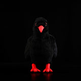 12" Lifelike Red-billed Chough Plush Toy – Soft Alpine Crow Stuffed Animal