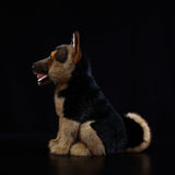 Realistic German Shepherd Plush Stuffed Animal, 11" Lifelike Alsatian Dog Stuffed Toy