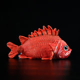 15" Realistic Alfonsino Plush Toy – Lifelike Red Deep-Sea Fish Stuffed Animal