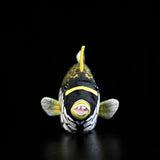 18" Realistic Clown Triggerfish Plush Toy – Lifelike Balistoides Conspicillum Marine Life Stuffed Animal