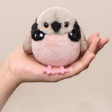Cute Spotted Dove Plushie Bag Charm - Shake to Sound Interactive Bird Stuffed Toy & Keychain