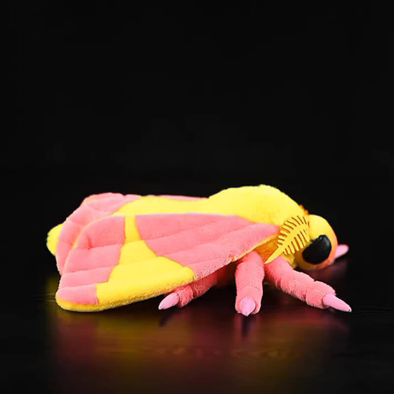 Realistic Rosy Maple Moth Stuffed Animal Plush Toy