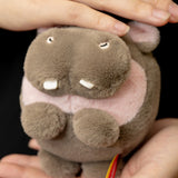 Cute Chubby Hippo Plush Keychain - Soft Round Stuffed Hippopotamus Bag Charm