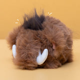 Fluffy Woolly Mammoth Plush Keychain – Cute Prehistoric Animal Bag Charm & Backpack Accessory
