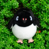 Chubby Adélie Penguin Plush Keychain - Derpy Round Bird Bag Charm (4.3")
