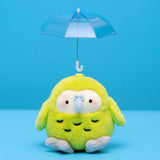 Chonky Kakapo Plush Keychain - Cute Kawaii Green Parrot Backpack Charm & Aesthetic Bag Accessory (10.5cm)