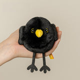 Mini Chinese Blackbird Stuffed Plush Keychain, Bag Charm with Sound