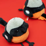 Chubby Daurian Redstart Plush Keychain - Shake-to-Chirp Battery-Free Bird Bag Pendant