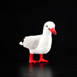 Realistic Black-Headed Gull Plush Toy, 6.3" Lifelike Seagull Stuffed Animal Bird