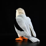 Realistic Black-winged Kite Plush Toy - Lifelike Bird Stuffed Animal, Soft Raptor Plushie