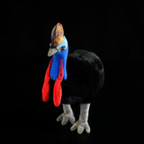 Lifelike Southern Cassowary Plush Toy - 16.5" Realistic Australian Wild Bird Stuffed Animal