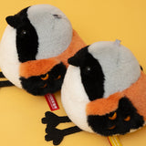 Chubby Shrike Plush Bag Charm – Long-Tailed Shrike Bird Keychain