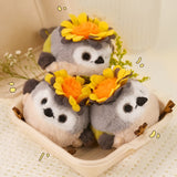 Mini Goldcrest Bird Stuffed Plush Keychain, Bag Charm with Sound