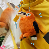 Rufous-necked Hornbill Plush Bag Charm - Interactive Chirping Sound Bird Keychain & Backpack Pendant (10cm)