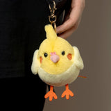 Mini Cockatiel Stuffed Plush Keychain, Bag Charm with Sound