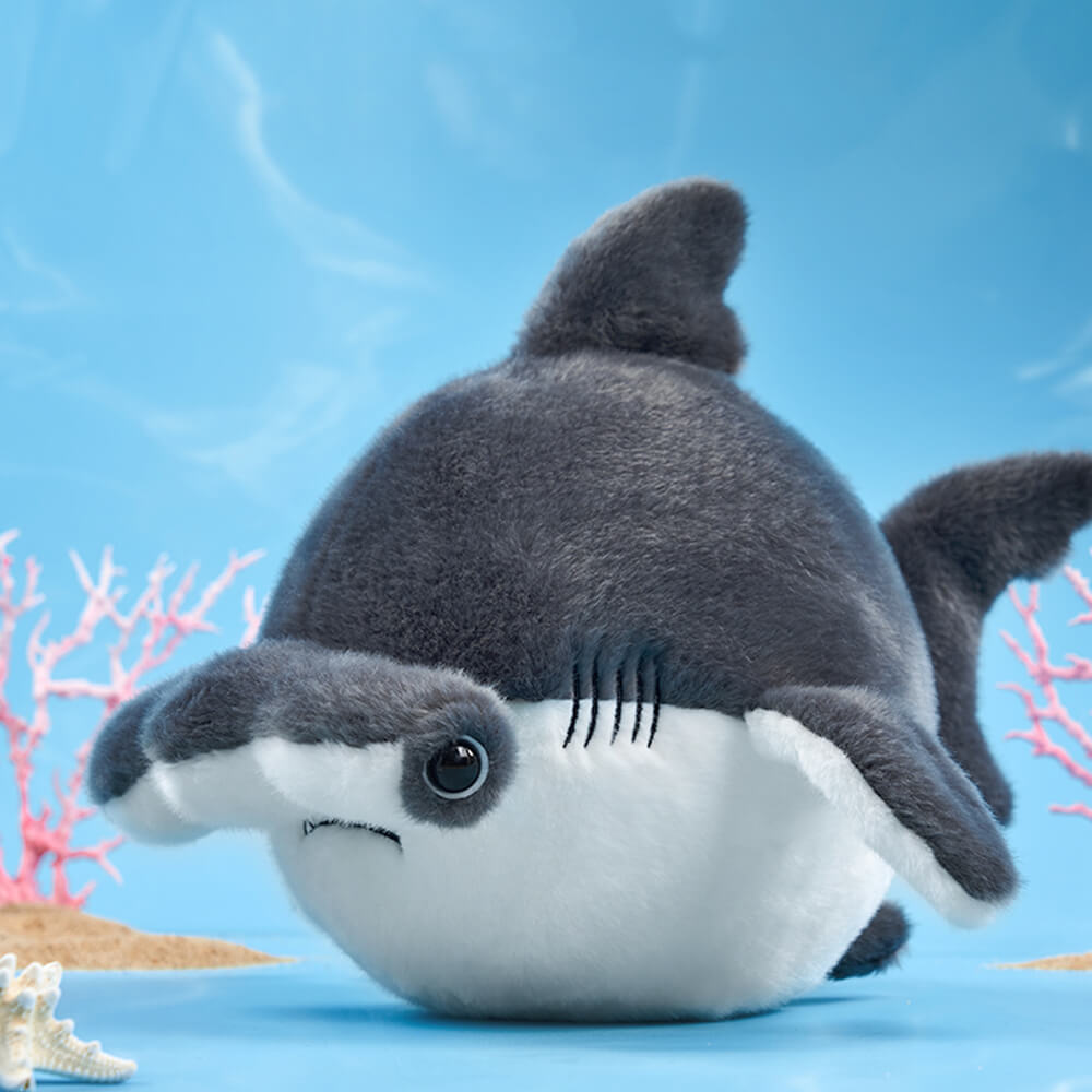 Chubby Smooth Hammerhead Stuffed Animal Plush Toy, Shark Plushies