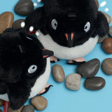 Chubby Adélie Penguin Plush Keychain - Derpy Round Bird Bag Charm (4.3")