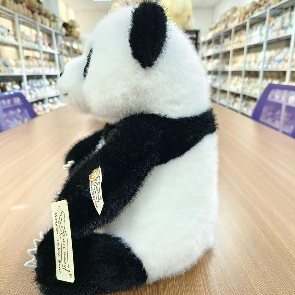 Realistic Stuffed Panda Plush Toy, Lifelike Sitting Panda Plushies