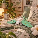 Luna Moth Plush Toy - 13.8" Realistically Detailed Moth Stuffed Animal with Embroidered Wings, Cottagecore & Nature Lover Gift