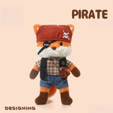 Little Pirate Fox Stuffed Animal Plush Toy, Cute Fox Plushies