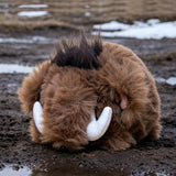Fluffy Woolly Mammoth Plush Keychain – Cute Prehistoric Animal Bag Charm & Backpack Accessory
