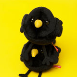 Mini Chinese Blackbird Stuffed Plush Keychain, Bag Charm with Sound