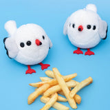 Funny Squeaking Black-Headed Gull Plush Keychain - No Battery Shaking Sound Red-Billed Seagull Bag Charm