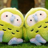 Chonky Kakapo Plush Keychain - Cute Kawaii Green Parrot Backpack Charm & Aesthetic Bag Accessory (10.5cm)