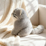 Ultra-Soft Realistic Pallas's Cat Plush Toy | Fluffy Wild Cat Stuffed Animal Plushie for Cat Lovers & Home Decor