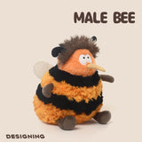 Chubby Male Bee Plush Toy, Funny Drone Plushies