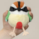 Adorably Grumpy Fairy Pitta Plushie Bag Charm - Chubby Little Rainbow Bird Keychain & Backpack Buddy