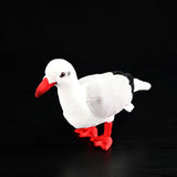 Realistic Black-Headed Gull Plush Toy, 6.3" Lifelike Seagull Stuffed Animal Bird