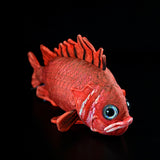 15" Realistic Alfonsino Plush Toy – Lifelike Red Deep-Sea Fish Stuffed Animal